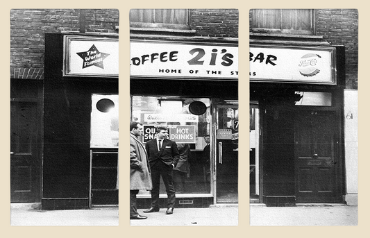 2Is Coffee Bar in Old Compton Street Soho 1963 3 Split Panel Canvas Print