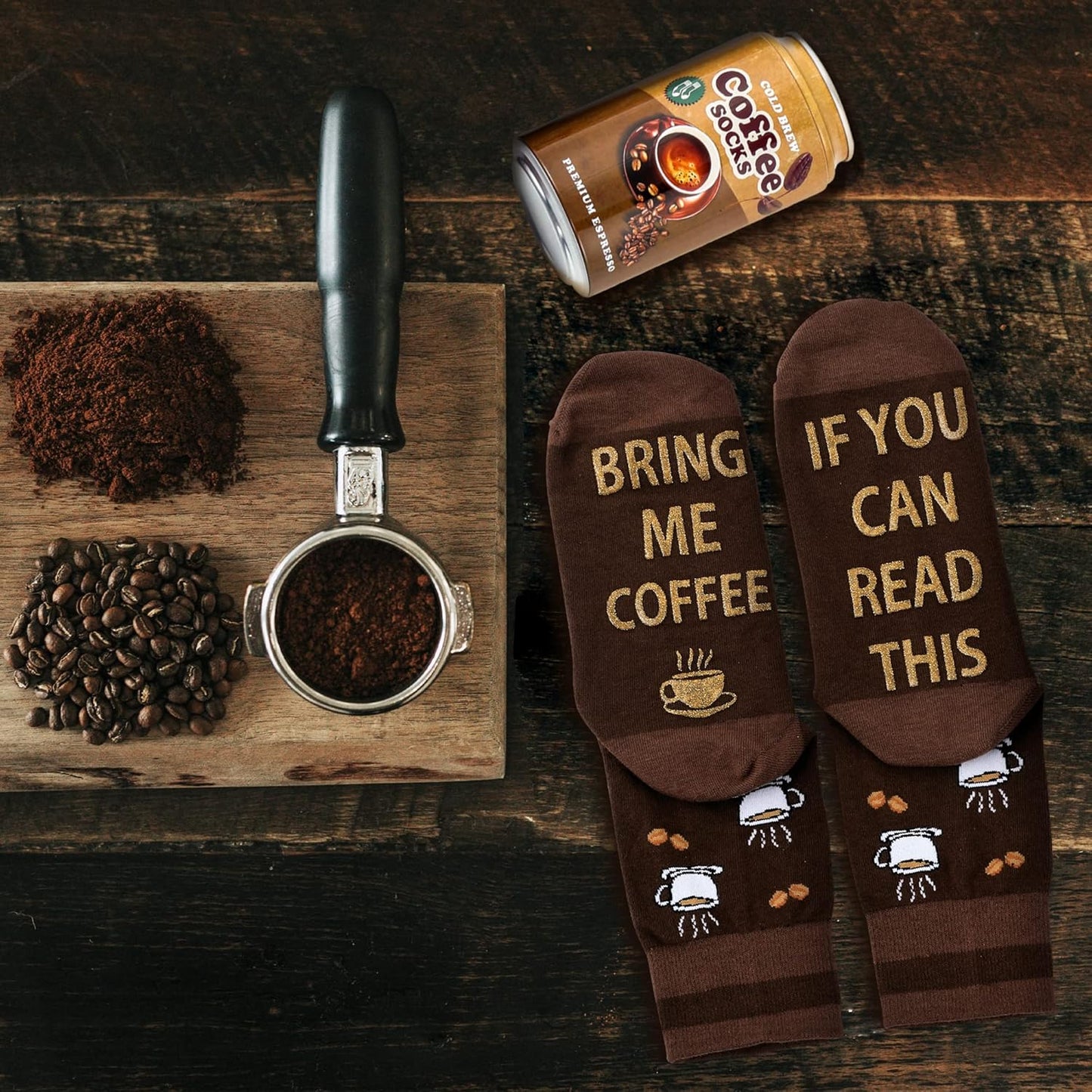 Funny Coffee Beer Orange Juice Can Socks for Men Women -If You Can Read This Bring Me Socks Stocking Stuffers