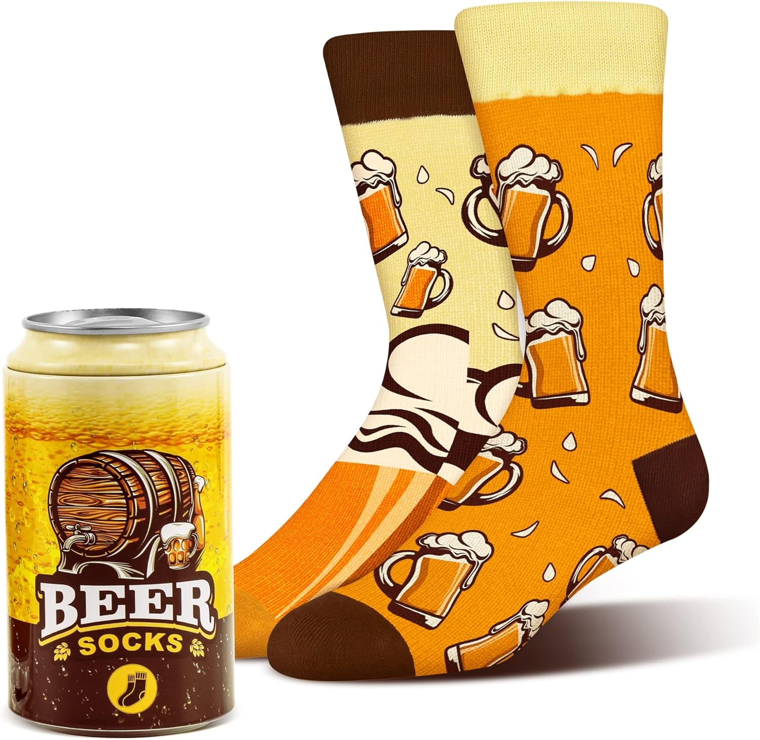 Funny Coffee Beer Orange Juice Can Socks for Men Women -If You Can Read This Bring Me Socks Stocking Stuffers